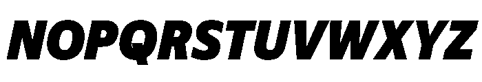Plang NarrowBlackItalic Instance Font UPPERCASE