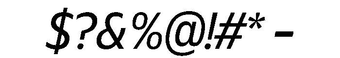 Plang NarrowItalic Instance Font OTHER CHARS