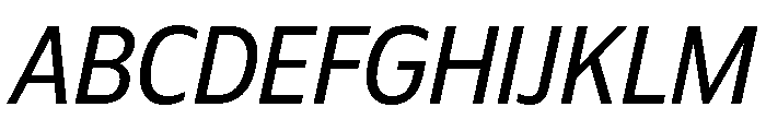 Plang NarrowItalic Instance Font UPPERCASE