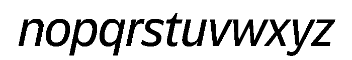 Plang NarrowItalic Instance Font LOWERCASE