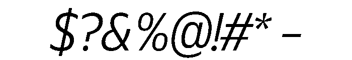 Plang NarrowLightItalic Instance Font OTHER CHARS