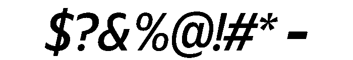 Plang NarrowMediumItalic Instance Font OTHER CHARS