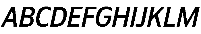 Plang NarrowMediumItalic Instance Font UPPERCASE
