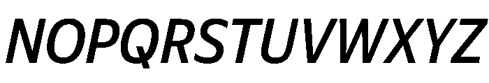 Plang NarrowMediumItalic Instance Font UPPERCASE