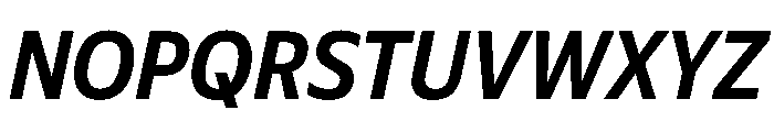Plang NarrowSemiBoldItalic Instance Font UPPERCASE