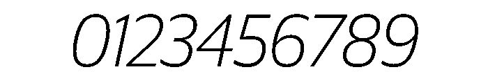 Plang NarrowThinItalic Instance Font OTHER CHARS
