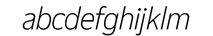 Plang NarrowThinItalic Instance FONT
