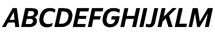 Plang SemiBoldItalic Instance Font UPPERCASE