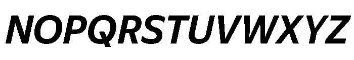 Plang SemiBoldItalic Instance Font UPPERCASE