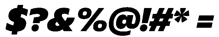 Plang SemiExpandedBlackItalic Instance Font OTHER CHARS