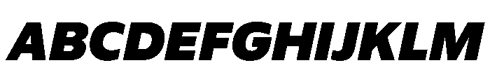 Plang SemiExpandedBlackItalic Instance Font UPPERCASE