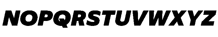 Plang SemiExpandedBlackItalic Instance Font UPPERCASE