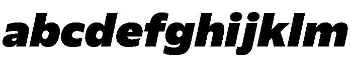 Plang SemiExpandedBlackItalic Instance FONT