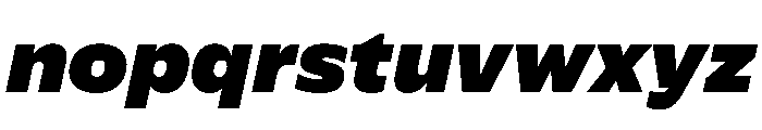 Plang SemiExpandedBlackItalic Instance Font LOWERCASE
