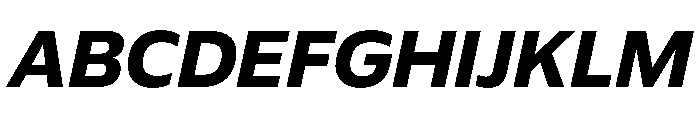 Plang SemiExpandedBoldItalic Instance Font UPPERCASE