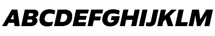 Plang SemiExpandedExtraBoldItalic Instance Font UPPERCASE