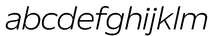 Plang SemiExpandedExtraLightItalic Instance FONT