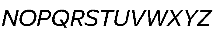 Plang SemiExpandedItalic Instance Font UPPERCASE
