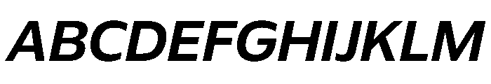 Plang SemiExpandedSemiBoldItalic Instance Font UPPERCASE