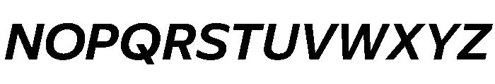 Plang SemiExpandedSemiBoldItalic Instance Font UPPERCASE