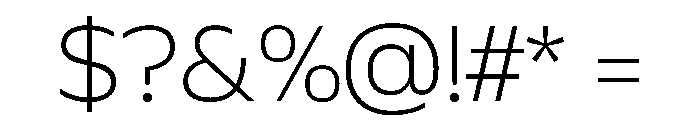 Plang SemiExpandedThin Instance Font OTHER CHARS