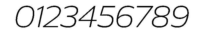 Plang SemiExpandedThinItalic Instance Font OTHER CHARS