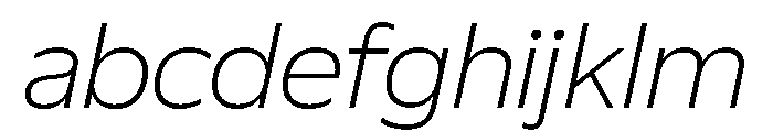 Plang SemiExpandedThinItalic Instance FONT