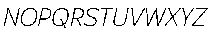 Plang ThinItalic Instance Font UPPERCASE