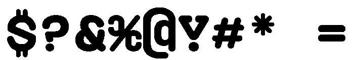 PlasticChain Black Font OTHER CHARS
