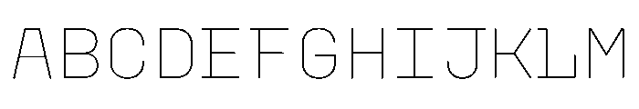PlasticChain PlasticVAR Thin Simple Instance Font UPPERCASE