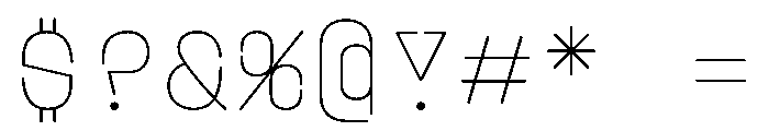 PlasticChain Thin Font OTHER CHARS