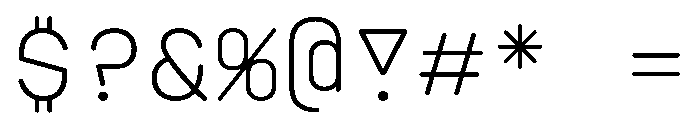 PlasticSimple Light Font OTHER CHARS