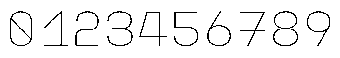 PlasticSimple Thin Font OTHER CHARS
