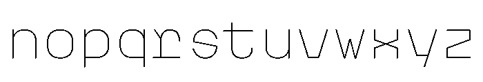 PlasticSimple Thin Font LOWERCASE