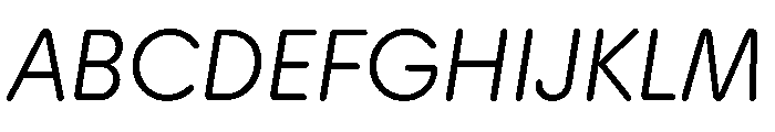 Plastik LightItalic Instance Font UPPERCASE