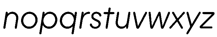 Plastik LightItalic Instance Font LOWERCASE