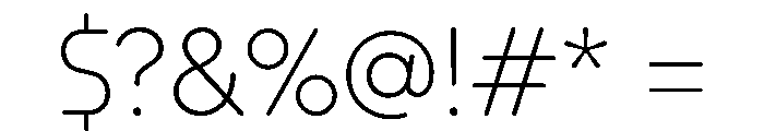 Plastik Thin Font OTHER CHARS