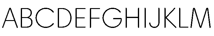 Plastik Thin Font UPPERCASE