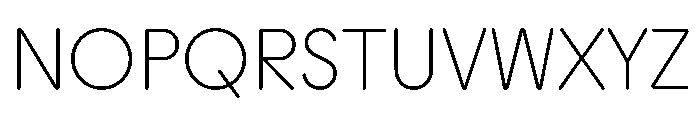 Plastik Thin Font UPPERCASE