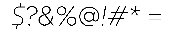 Plastik ThinItalic Instance Font OTHER CHARS