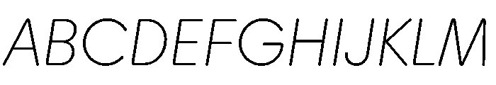 Plastik ThinItalic Instance Font UPPERCASE