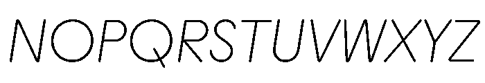 Plastik ThinItalic Instance Font UPPERCASE
