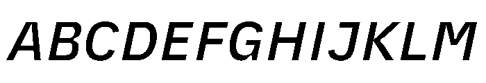 PlastiqueSans MediumItalic Font UPPERCASE