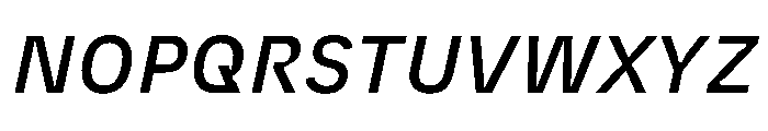 PlastiqueSans MediumItalic Font UPPERCASE