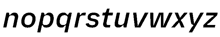 PlastiqueSans MediumItalic Font LOWERCASE