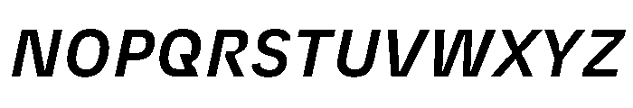 PlastiqueSans SemiBoldItalic Font UPPERCASE