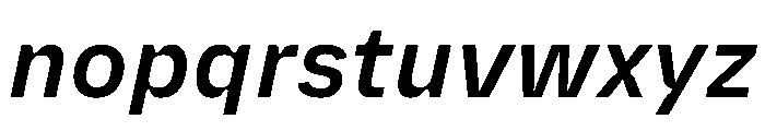 PlastiqueSans SemiBoldItalic Font LOWERCASE