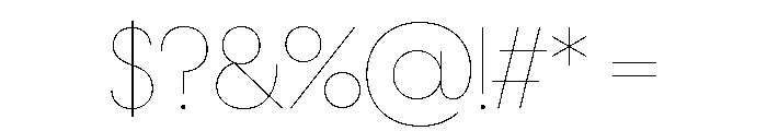 Platform Hairline Font OTHER CHARS