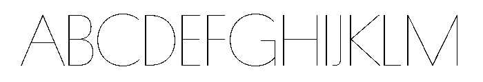 Platform Hairline Font UPPERCASE