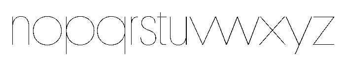 Platform Hairline Font LOWERCASE